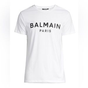 Balmain Logo Print Crewneck T-shirt
